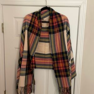 NWOT j.crew plaid wrap